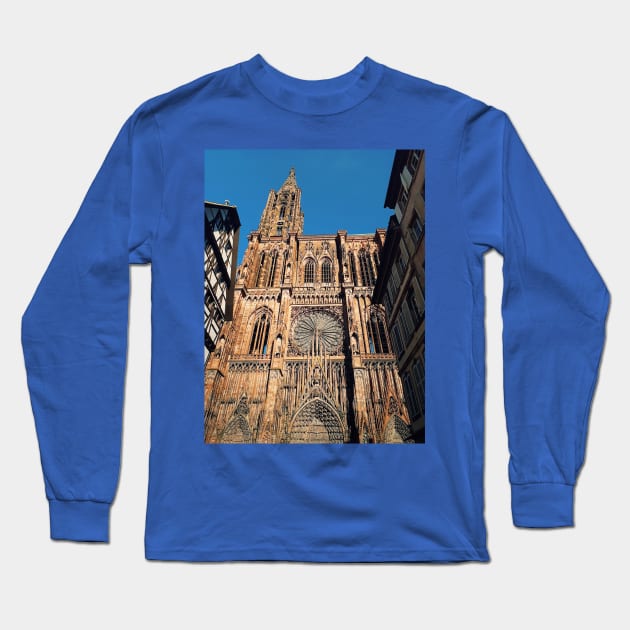 Notre Dame de Strasbourg Long Sleeve T-Shirt by psychoshadow